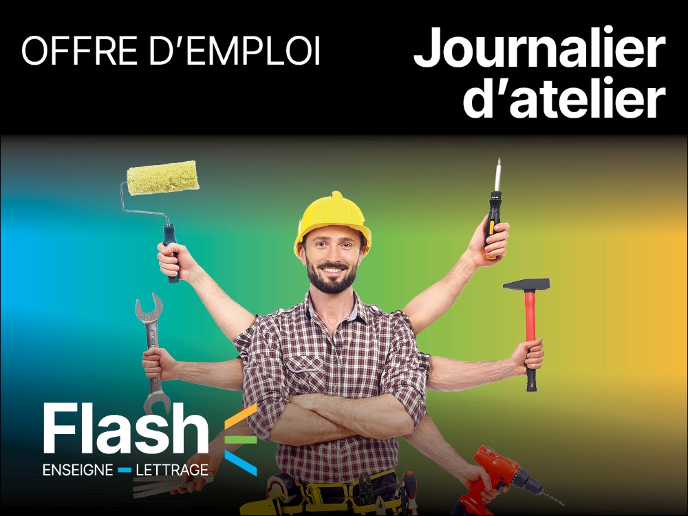 Lettrage Flash recherche un(e) journalier(e) d'atelier